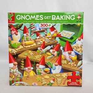 New Sealed Ceaco "Gnomes Get‎ Baking" 300 pc Colorful Jigsaw Puzzle 24" x 18"